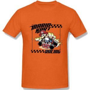 Mario Kart Racing Orange T Shirt Boys Large